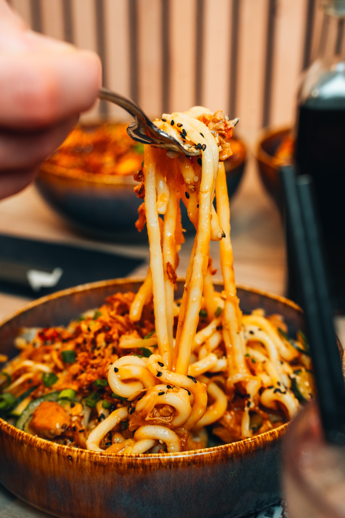 Udon aux scampis
